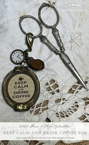 Keep calm and drink coffee Fob - The Primitive Hare