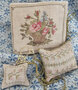 1830's Rose Basket Needlebook-  Samplers Not Forgotten