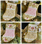 English Country Garden Christmas Stocking Ornaments-Jean Farish Needleworks